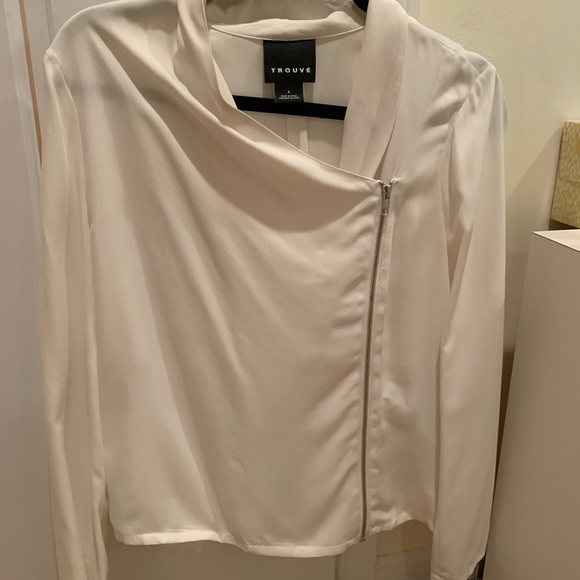 Trouve Soft White Lightweight Blazer - Picture 1 of 6